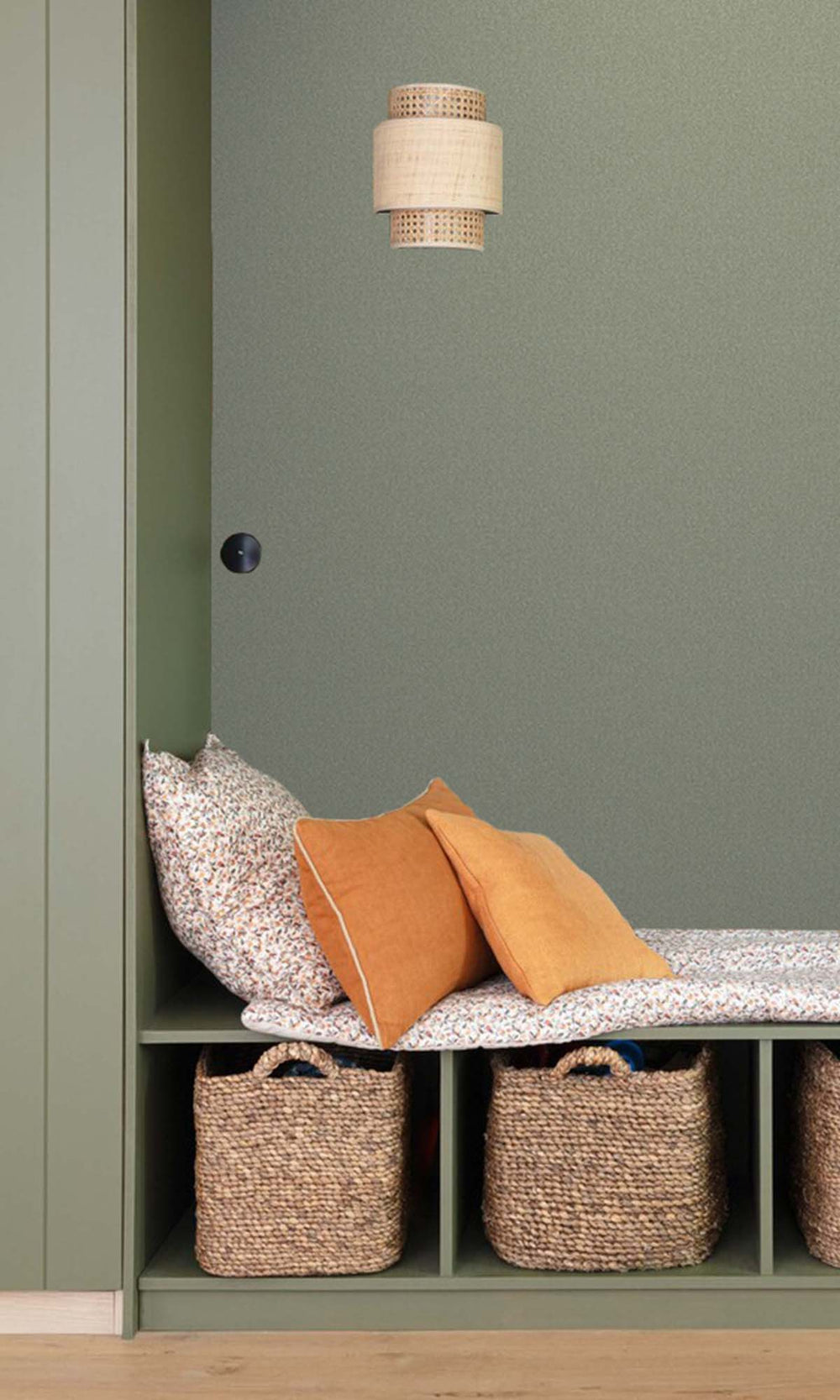 Leek Green Faux Linen Weave Wallpaper R10387