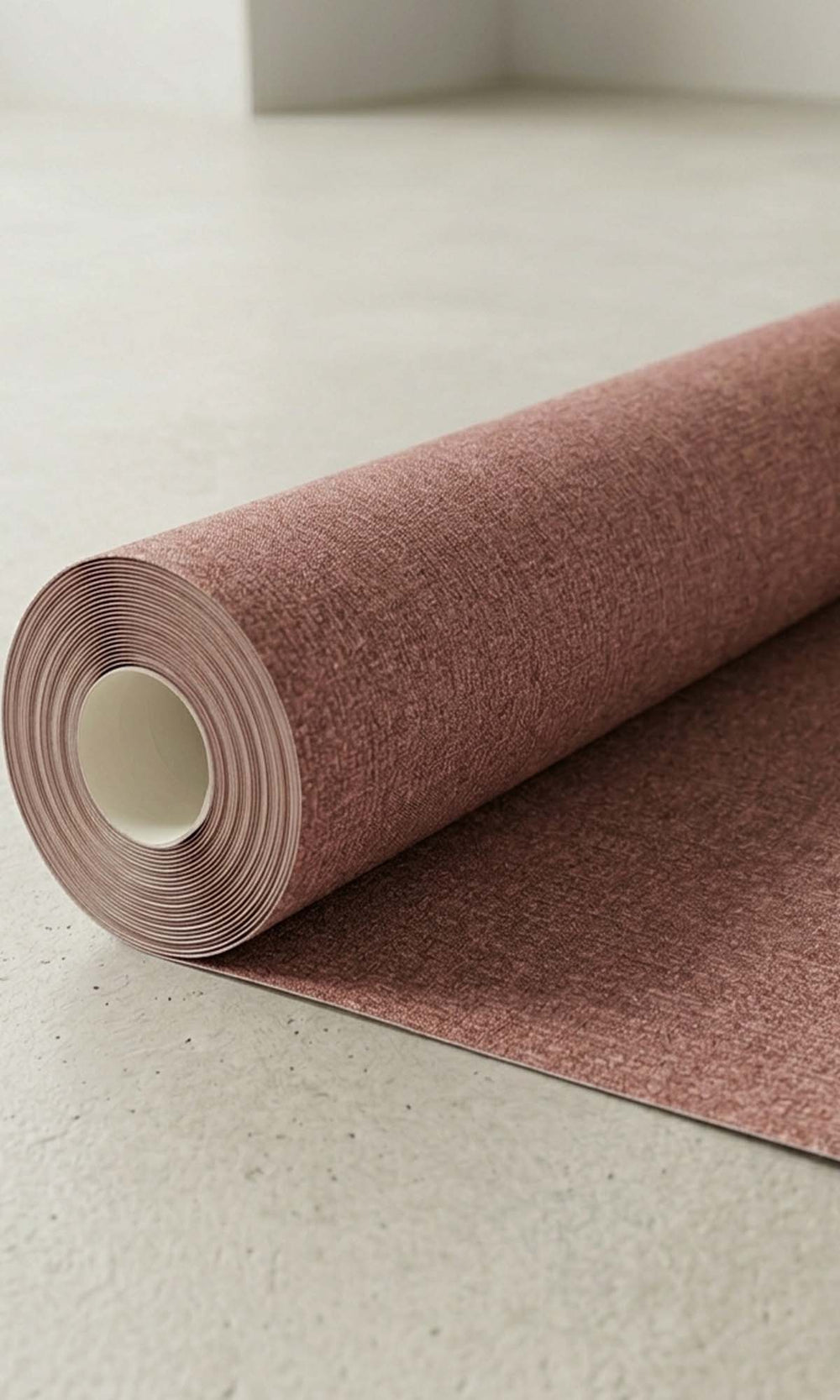 Antique Garnet Faux Linen Weave Wallpaper R10388