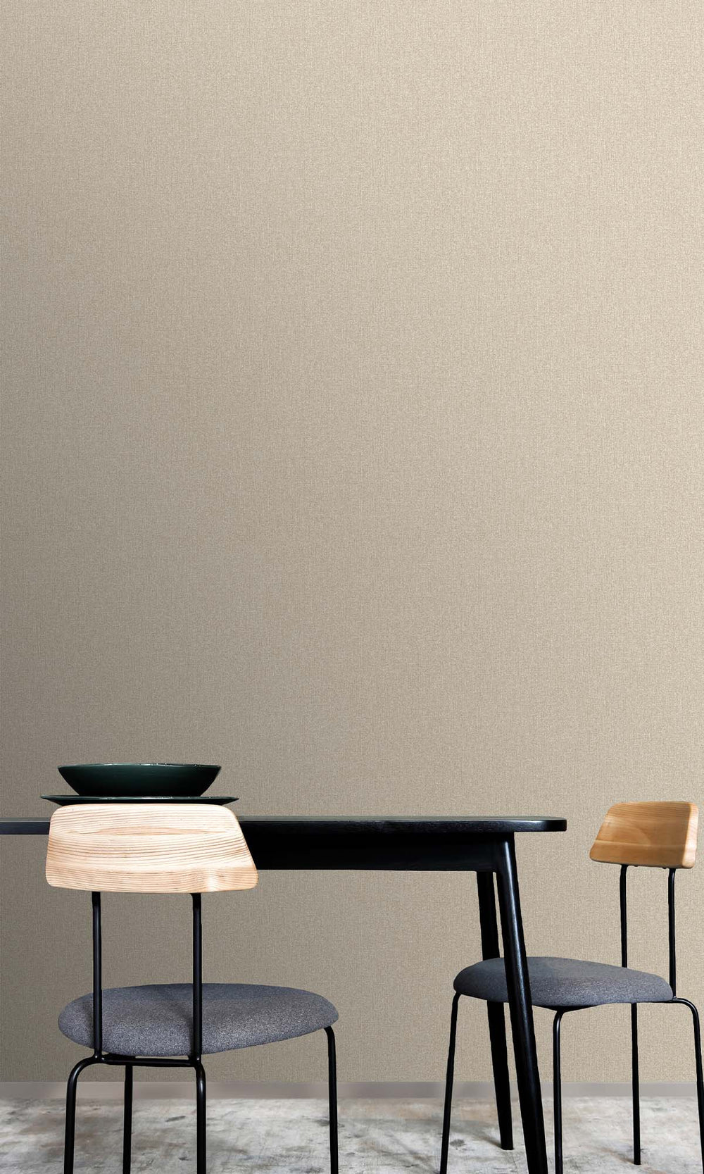 Desert Khaki Faux Linen Weave Wallpaper R10390