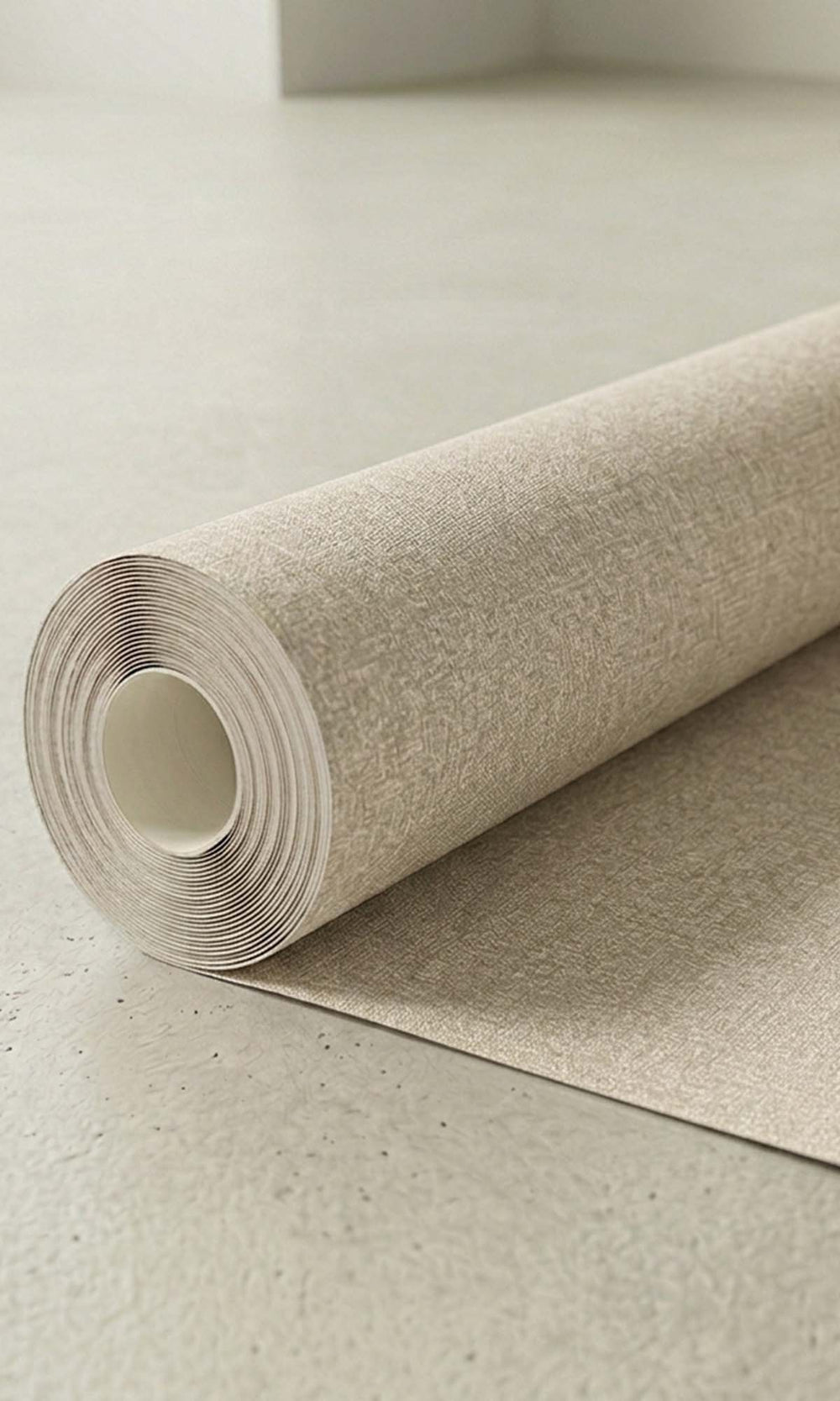 Plaza Taupe Faux Linen Weave Wallpaper R10391