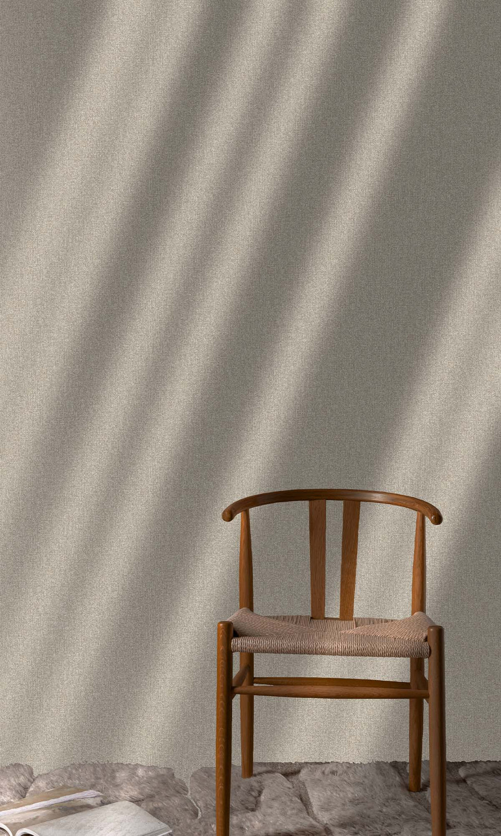 Plaza Taupe Faux Linen Weave Wallpaper R10391