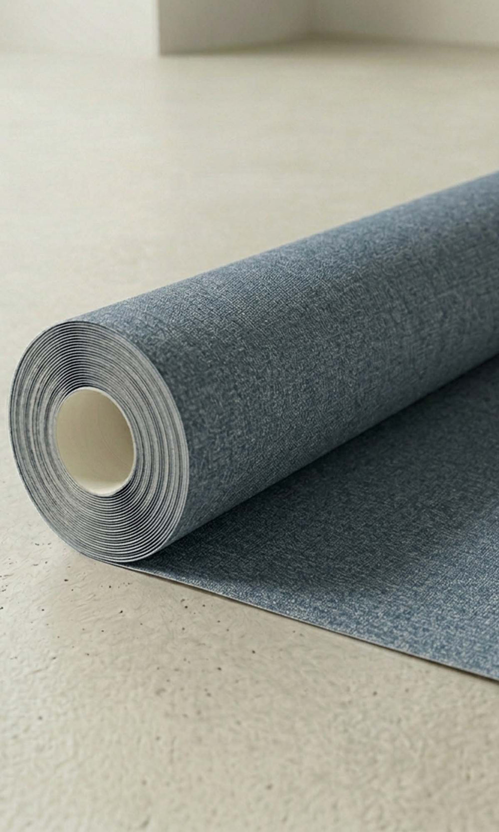 Blue Bayoux Faux Linen Weave Wallpaper R10392