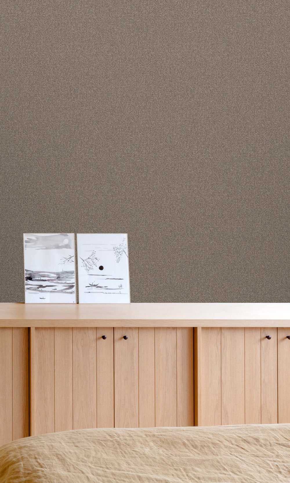 Nile Clay Faux Linen Weave Wallpaper R10394