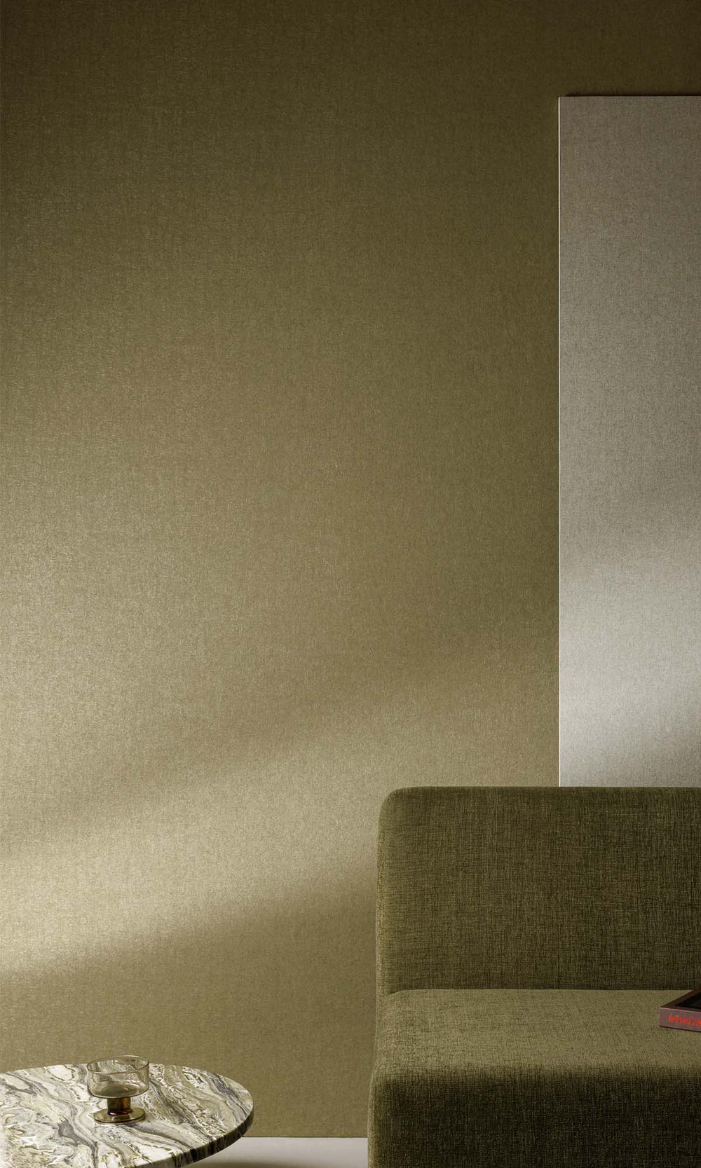 Olive Wood Faux Hessian Weave Wallpaper R10397