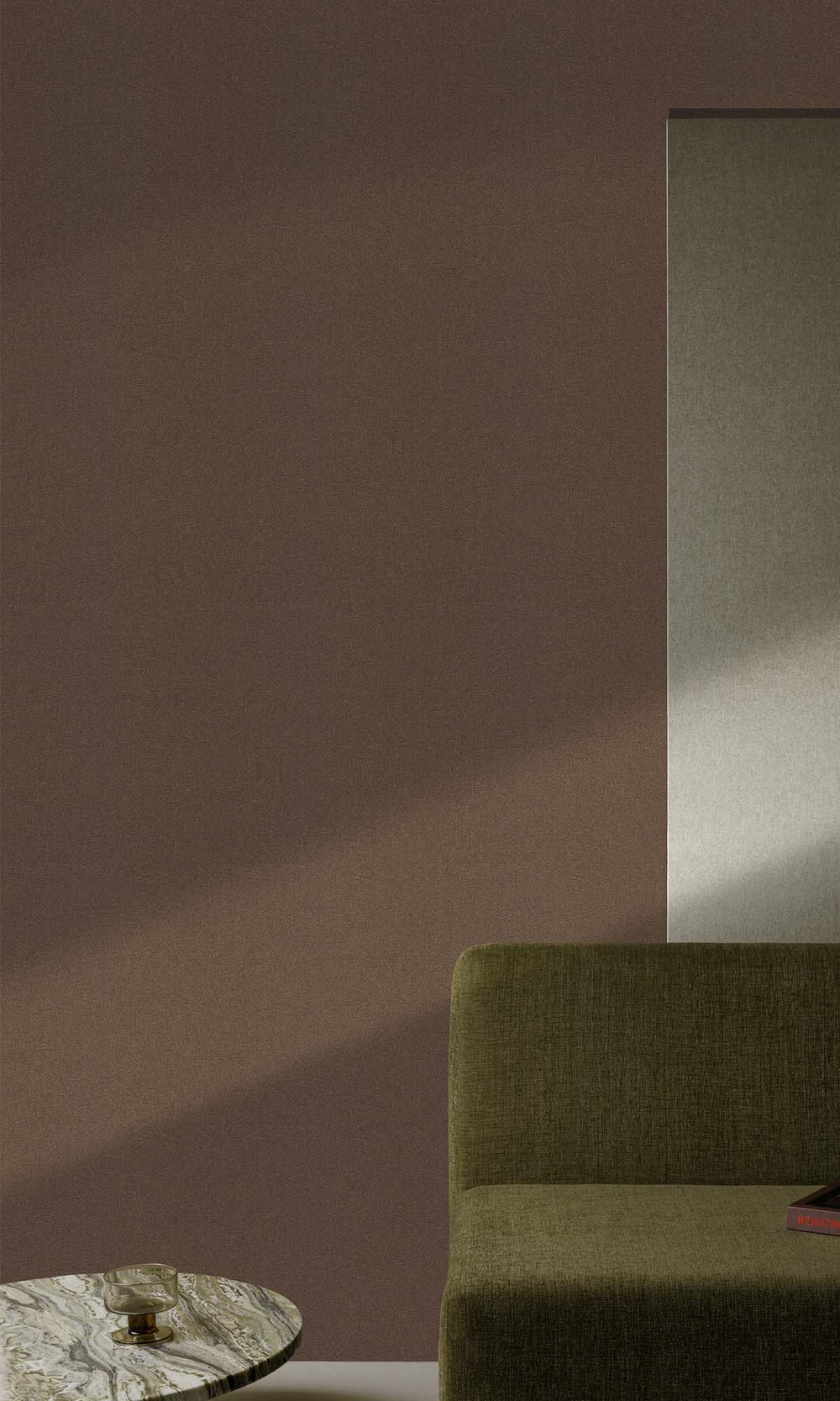 Antique Brown Faux Hessian Weave Wallpaper R10399