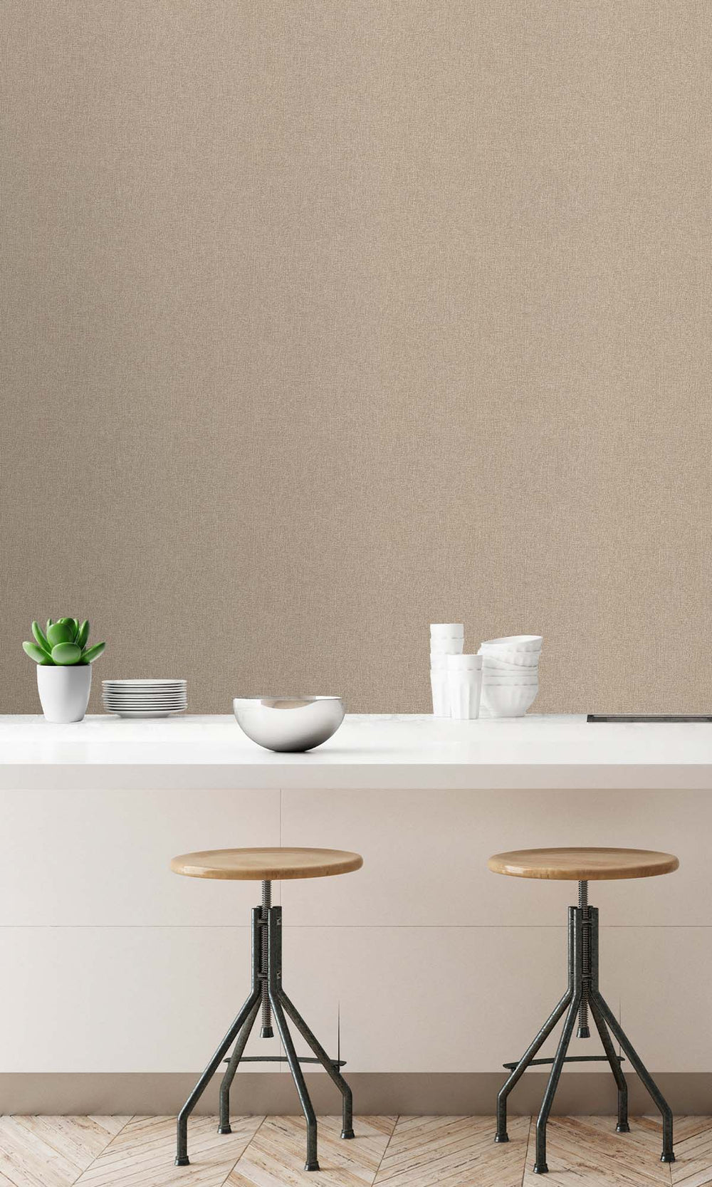 Smoke Grey Faux Hessian Weave Wallpaper R10402