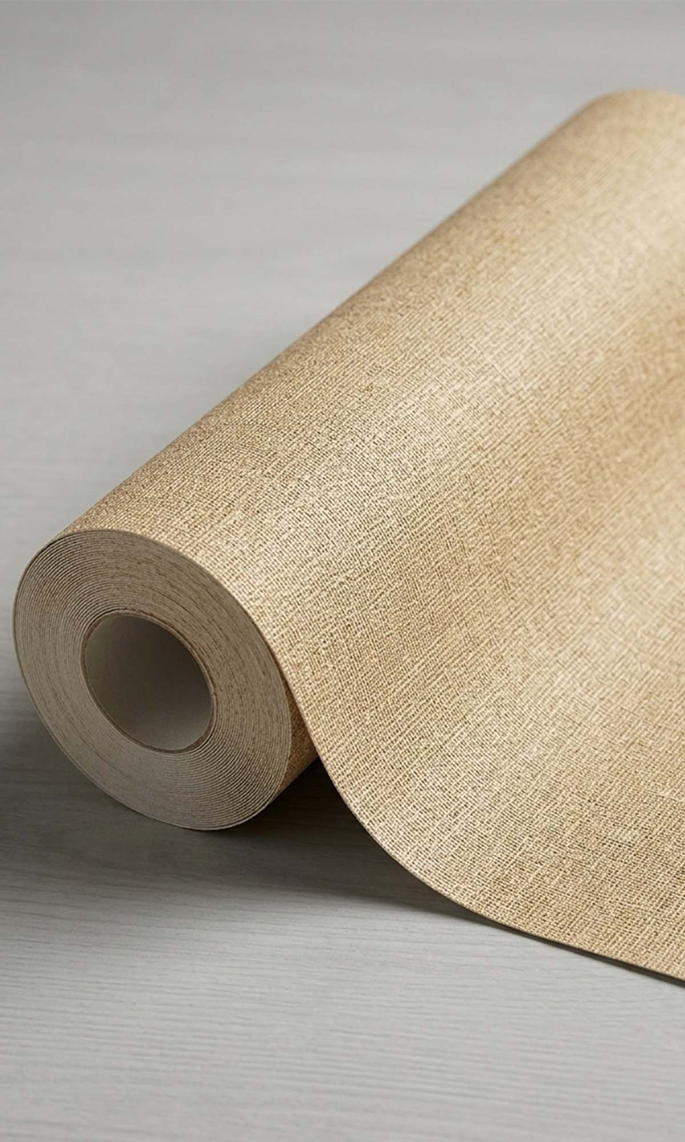 Croissant Beige Faux Hessian Weave Wallpaper R10403
