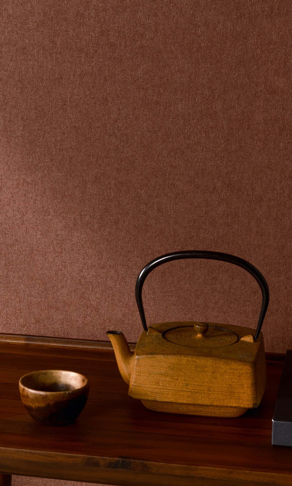 Amaretto Faux Hessian Weave Wallpaper R10405