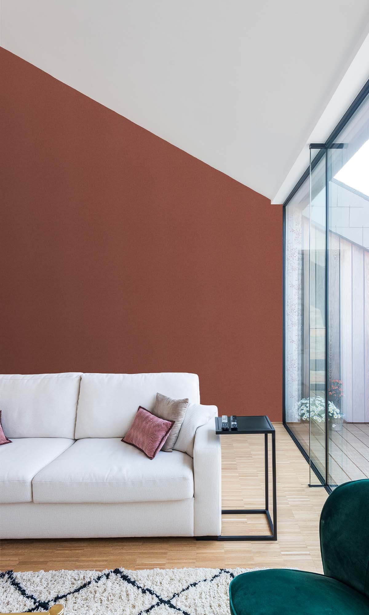 Amaretto Faux Hessian Weave Wallpaper R10405