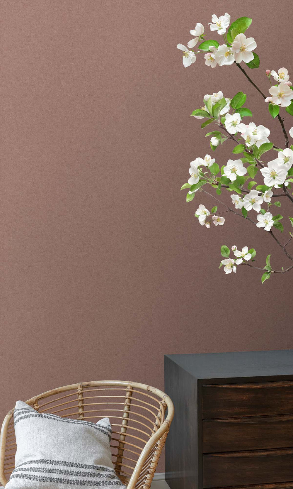 Just Rosey Faux Hessian Weave Wallpaper R10407