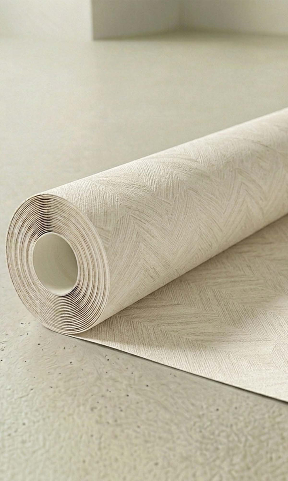 Ivory Mist Geometric Palm Fronds Wallpaper R10408