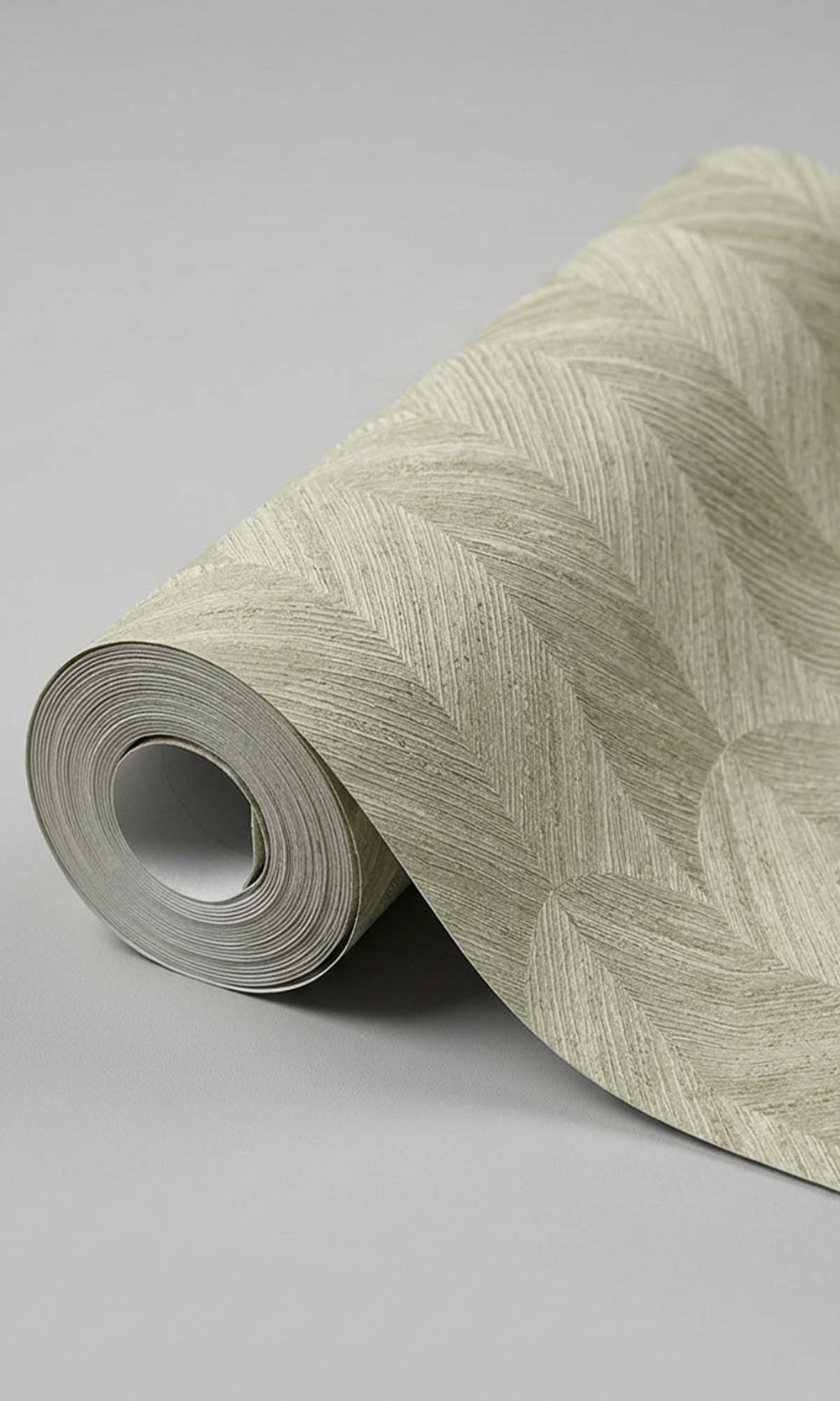 Grey Olive Geometric Palm Fronds Wallpaper R10410