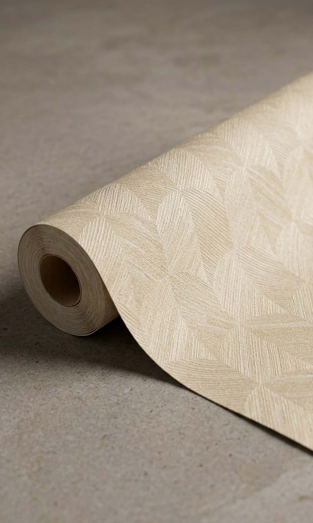 Birch Beige Geometric Palm Fronds Wallpaper R10413