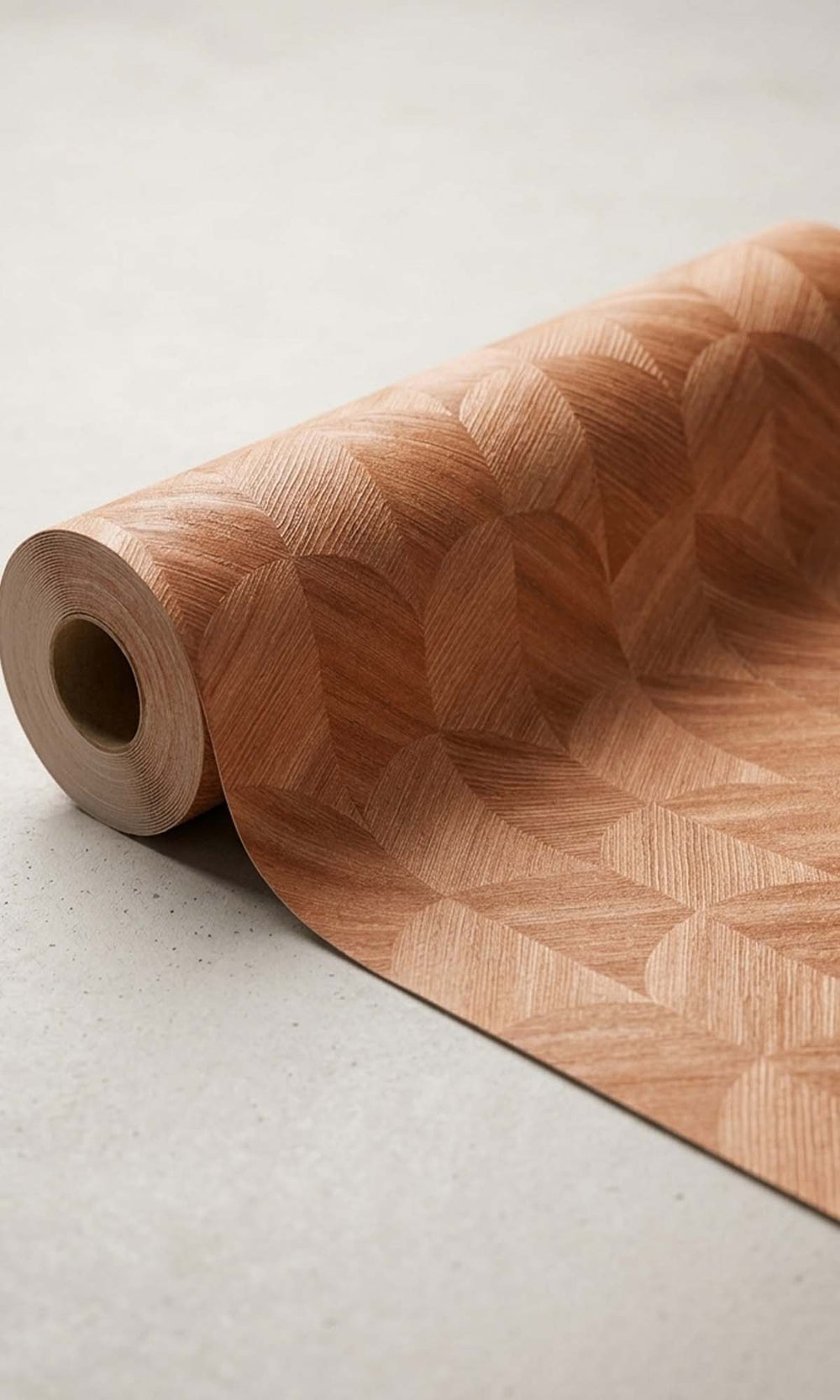 Tawny Amber Geometric Palm Fronds Wallpaper R10414