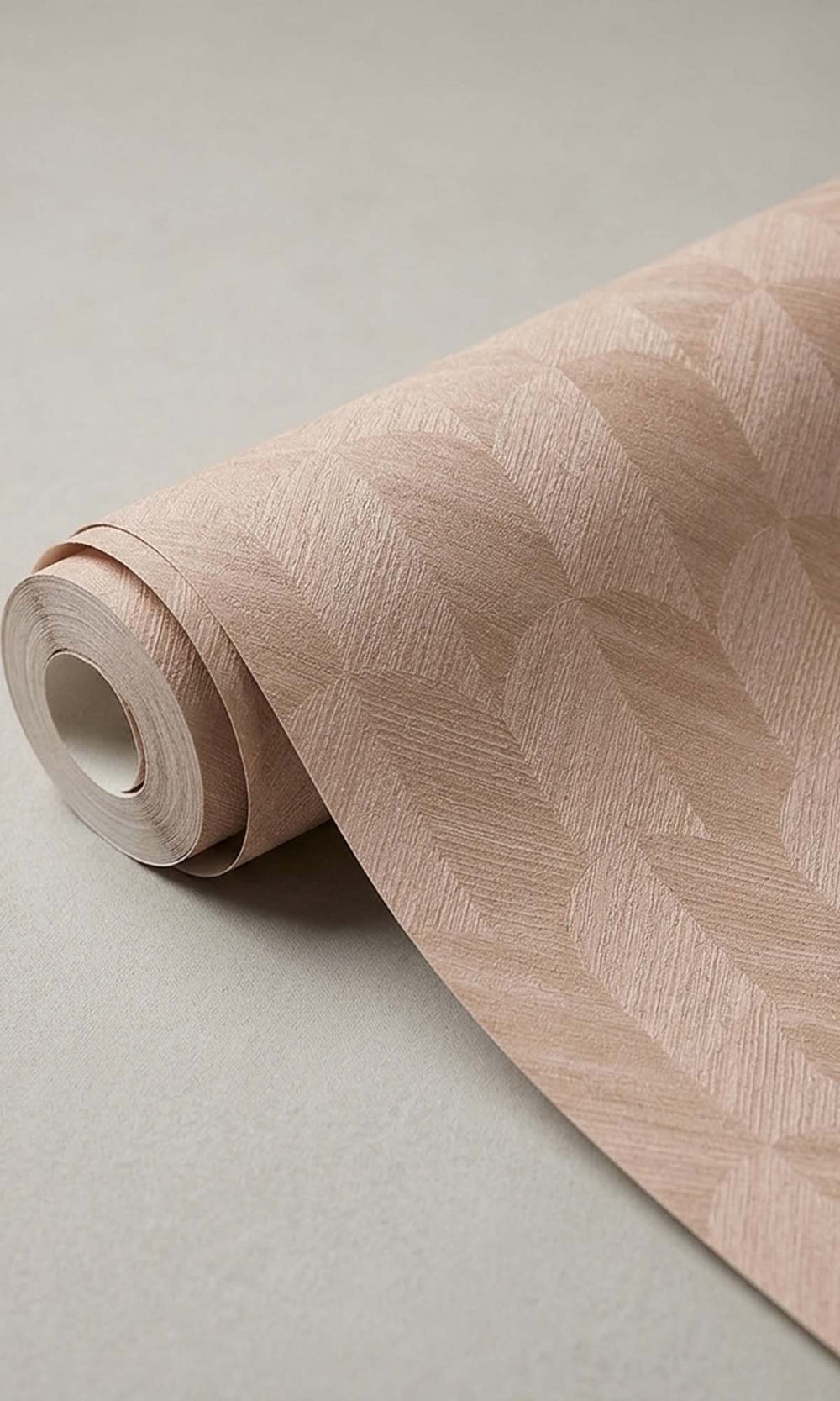 Gypsum Rose Geometric Palm Fronds Wallpaper R10415