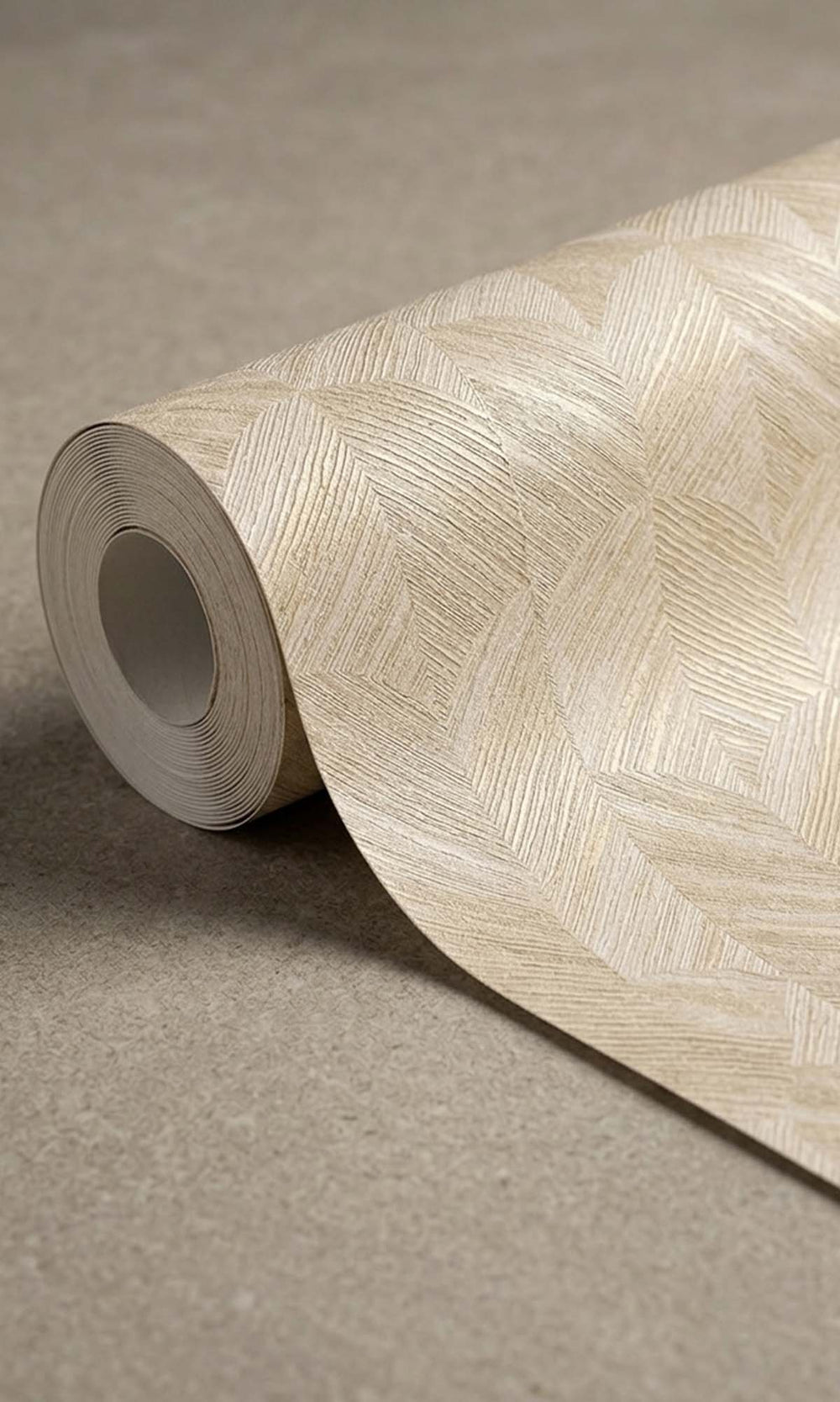 Soft Amber Geometric Palm Fronds Wallpaper R10416