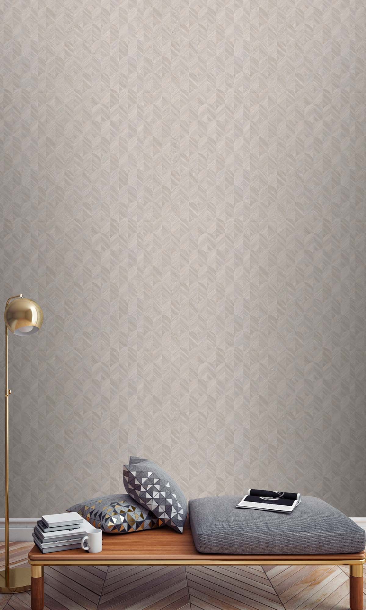Pumice Stone Geometric Palm Fronds Wallpaper R10417