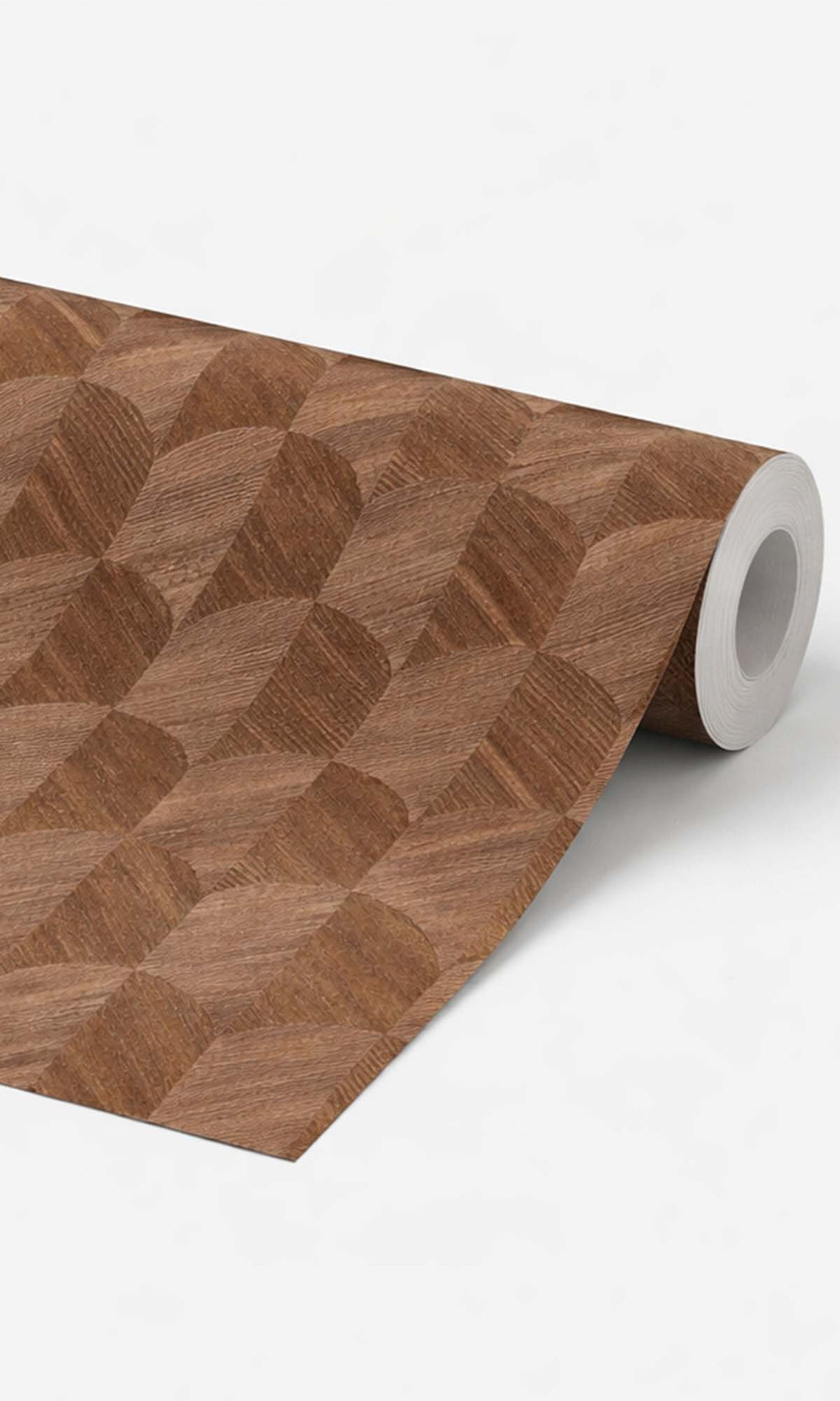 Pastel Brown Geometric Palm Fronds Wallpaper R10418