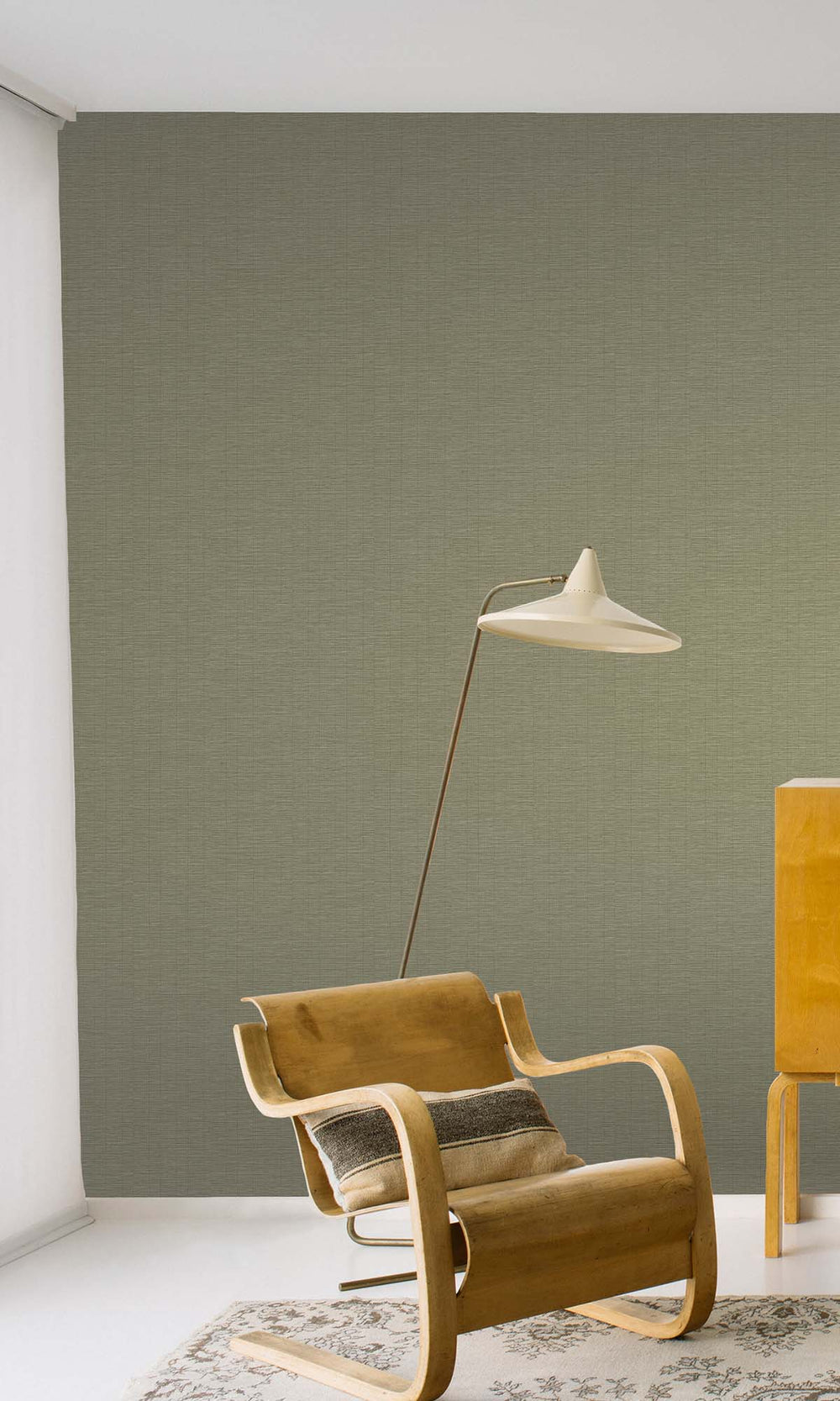 Courtyard Green Faux Sisal Wallpaper R10422