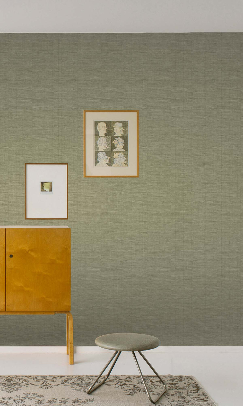 Courtyard Green Faux Sisal Wallpaper R10422
