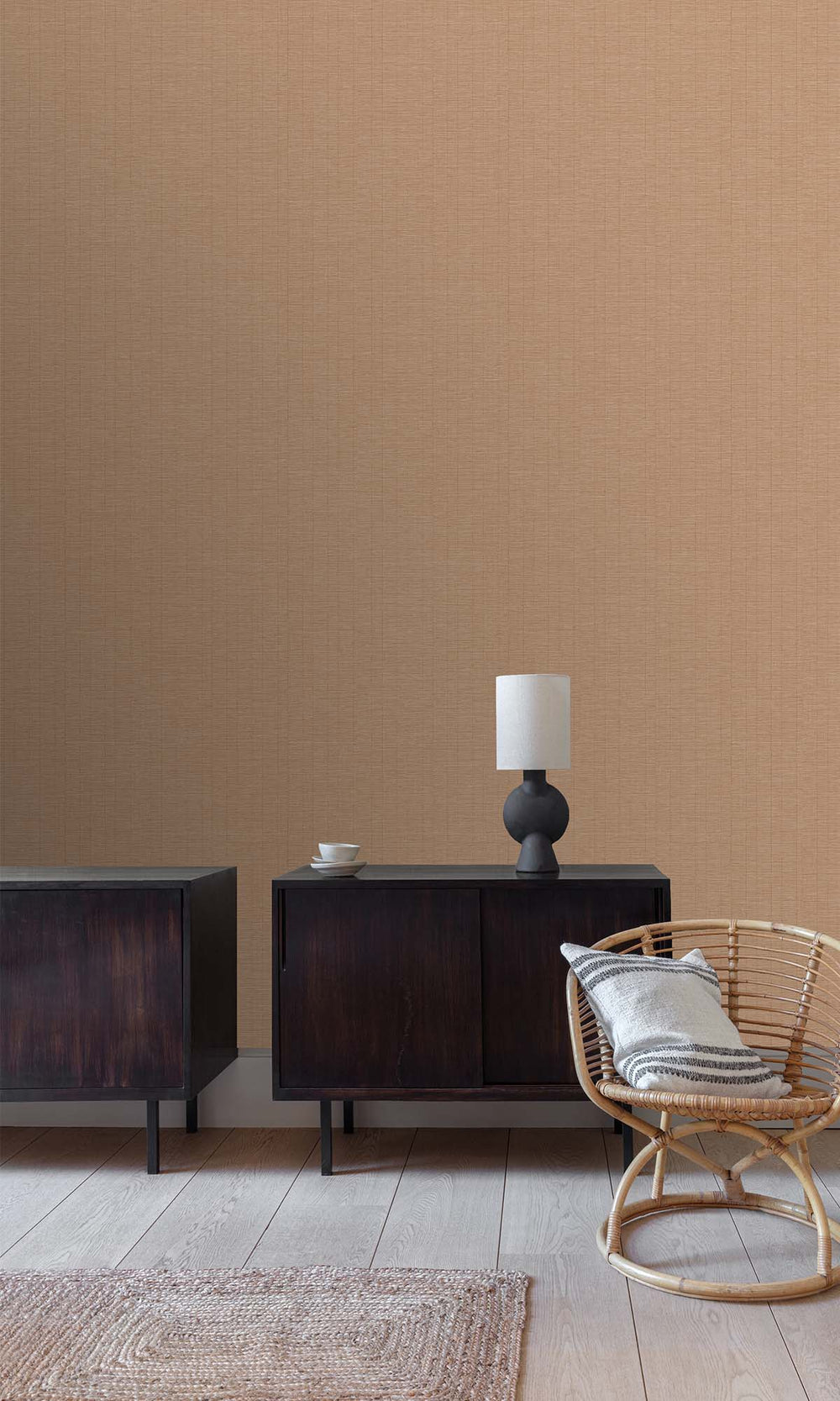 French Oak Faux Sisal Wallpaper R10423