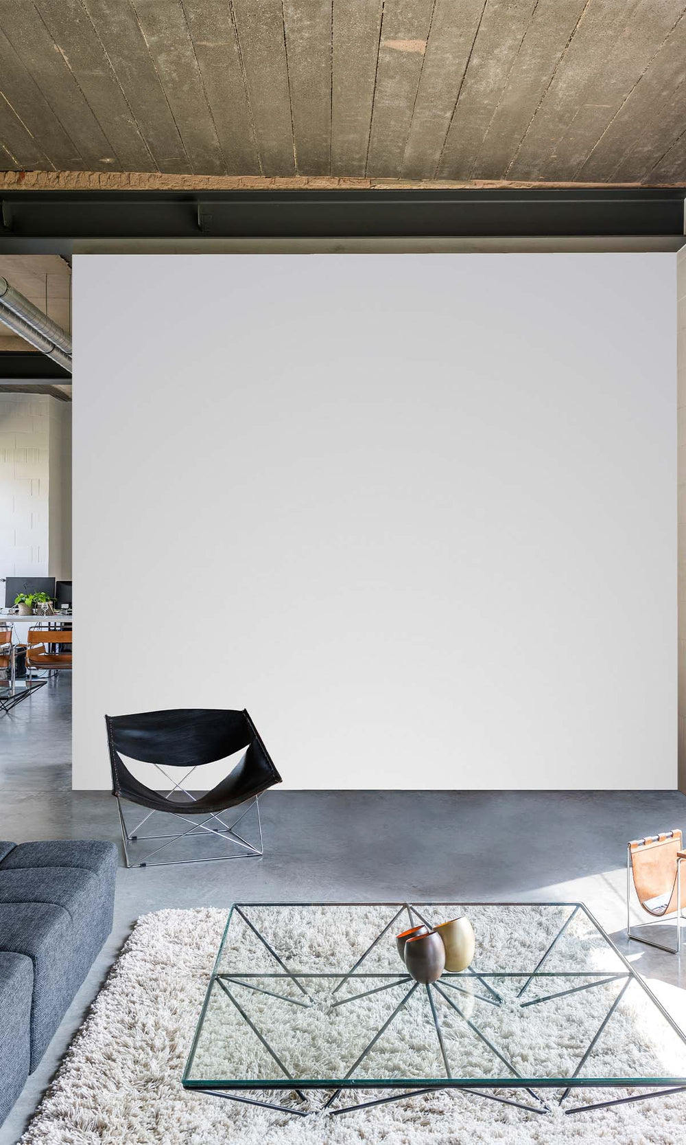 Lynx White Faux Linen Wallpaper R10431
