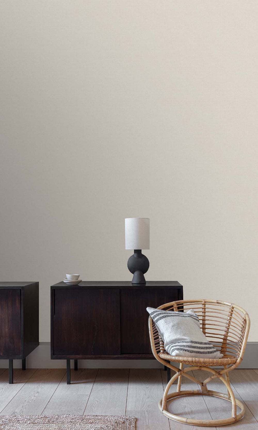 Pearl Oyster Faux Linen Wallpaper R10433