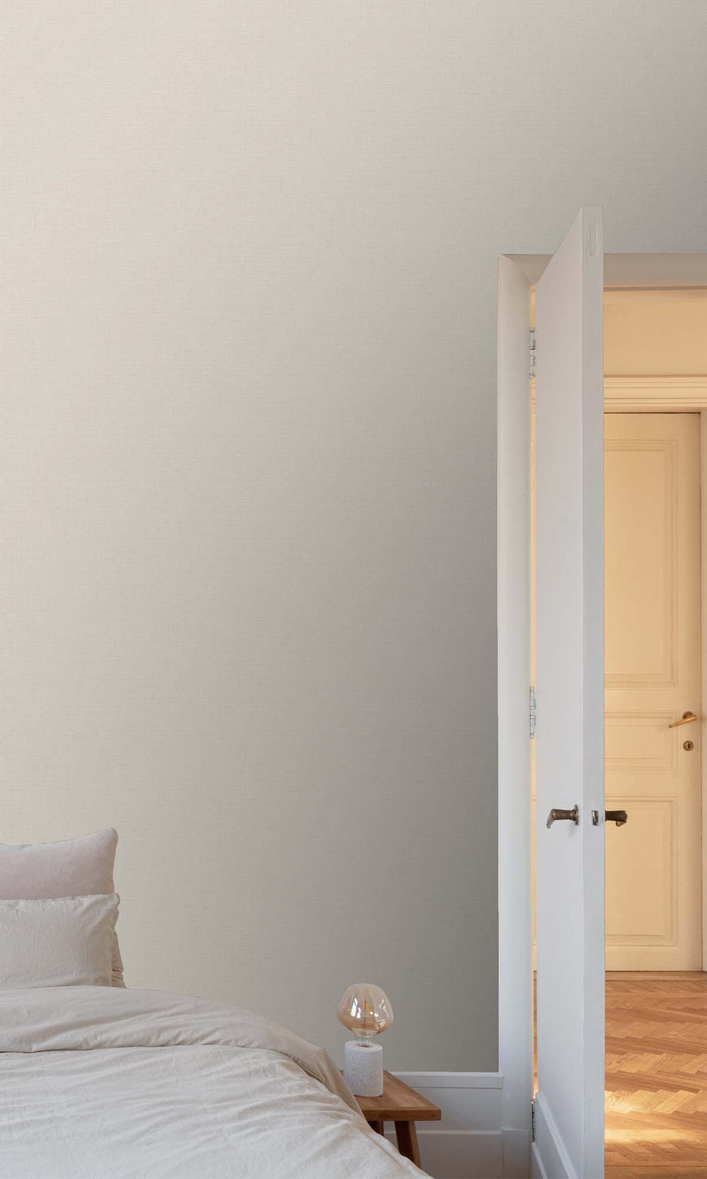 Pearl Oyster Faux Linen Wallpaper R10433