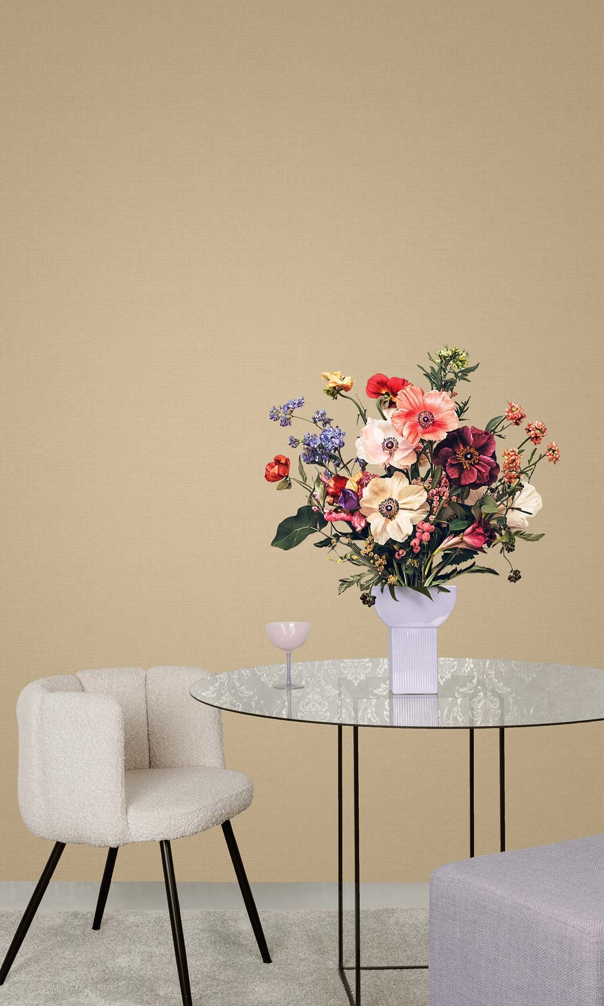 Subtle Suede Faux Linen Wallpaper R10437