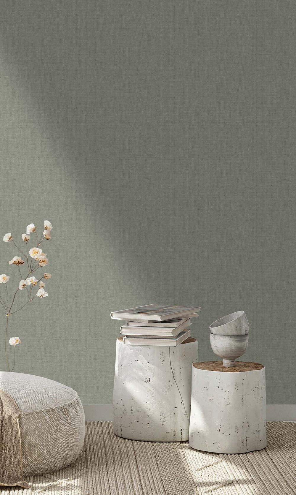 Stone Creek Faux Linen Wallpaper R10438