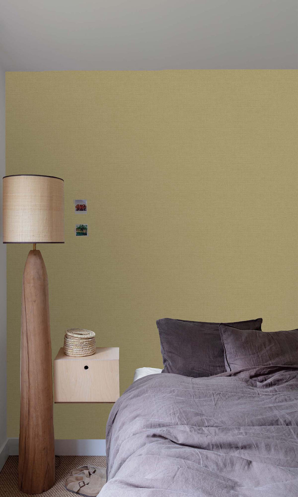 Toasted Sesame Faux Linen Wallpaper R10439