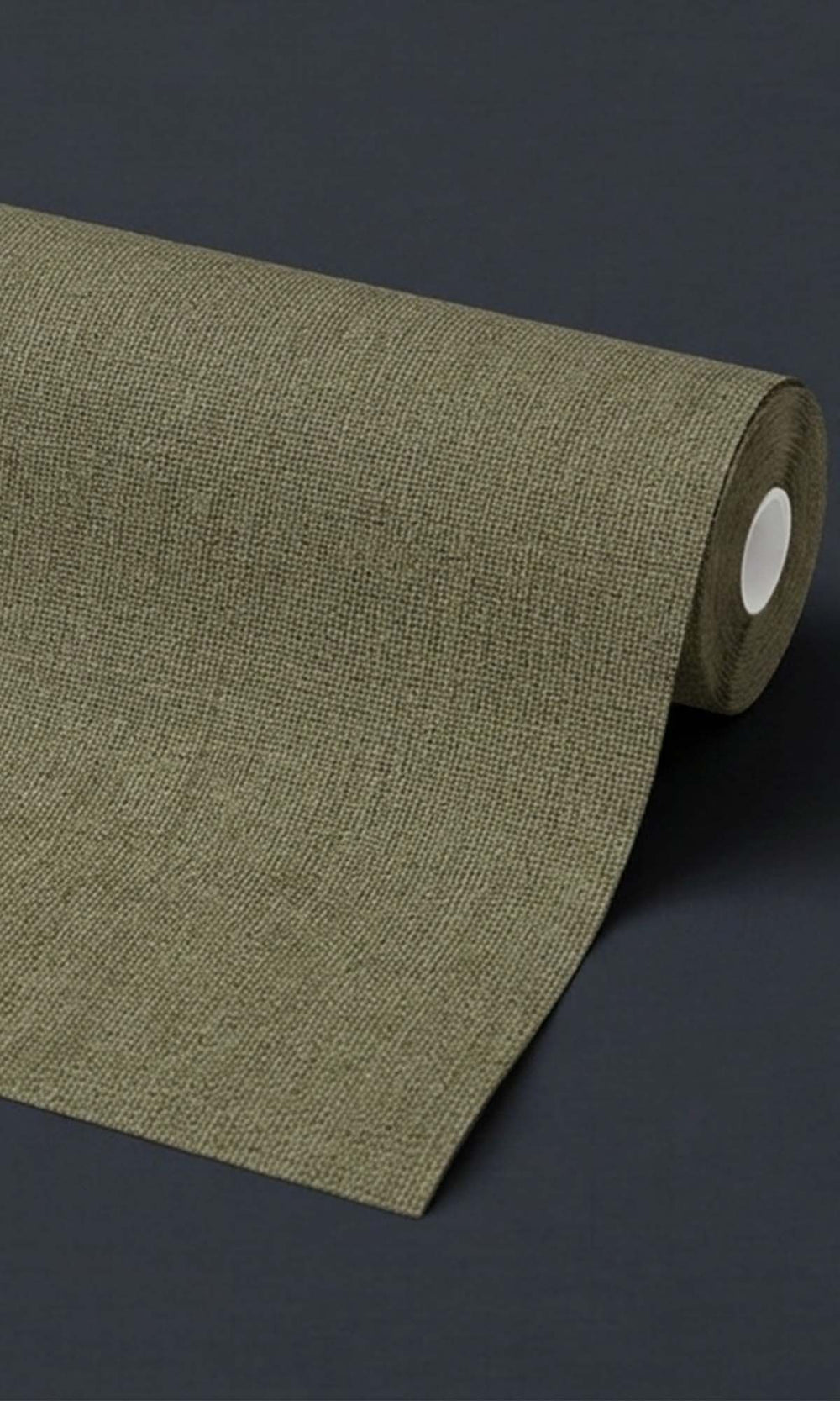 Olive Sapling Faux Linen Wallpaper R10441