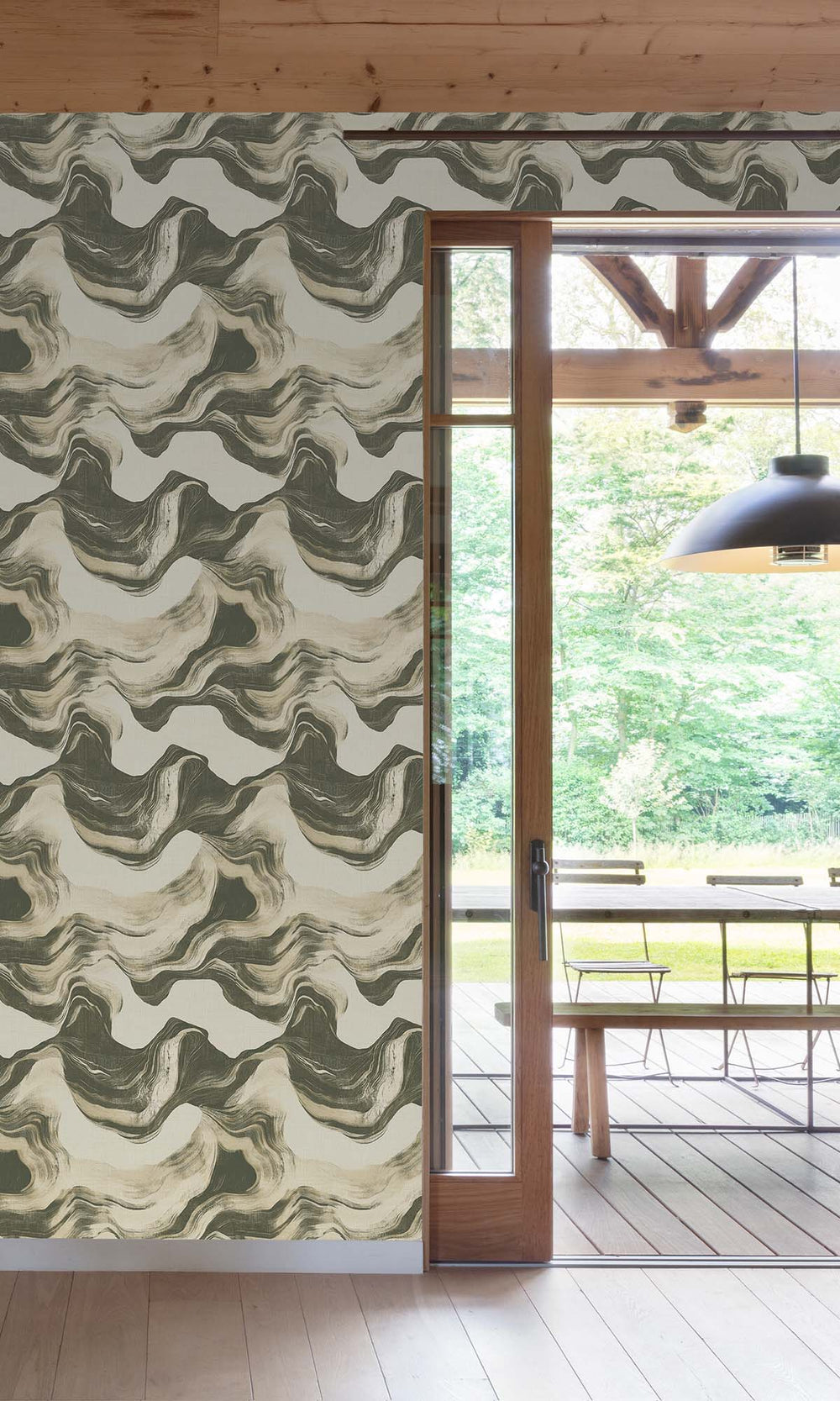 Olive Court Faux Agate Marble Wallpaper R10443