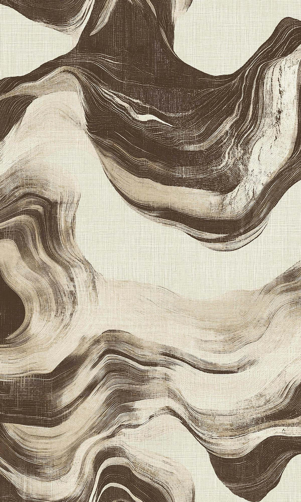 Harpy Brown Faux Agate Marble Wallpaper R10444