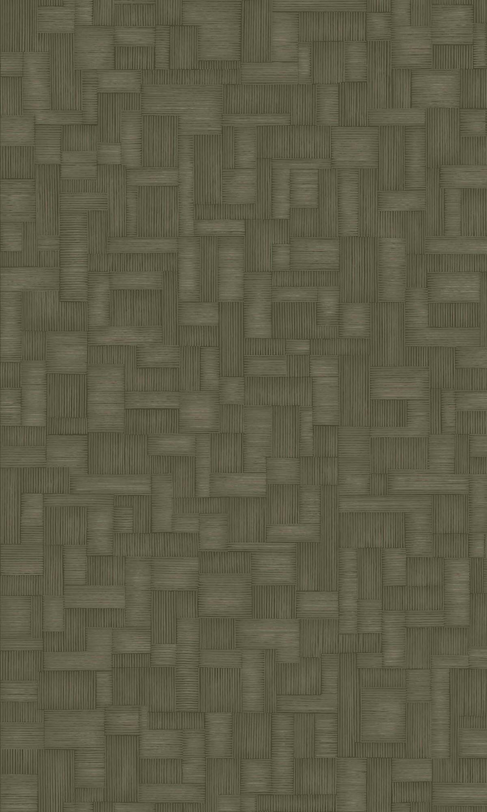 Winter Moss Rattan Parquet Wallpaper R10445
