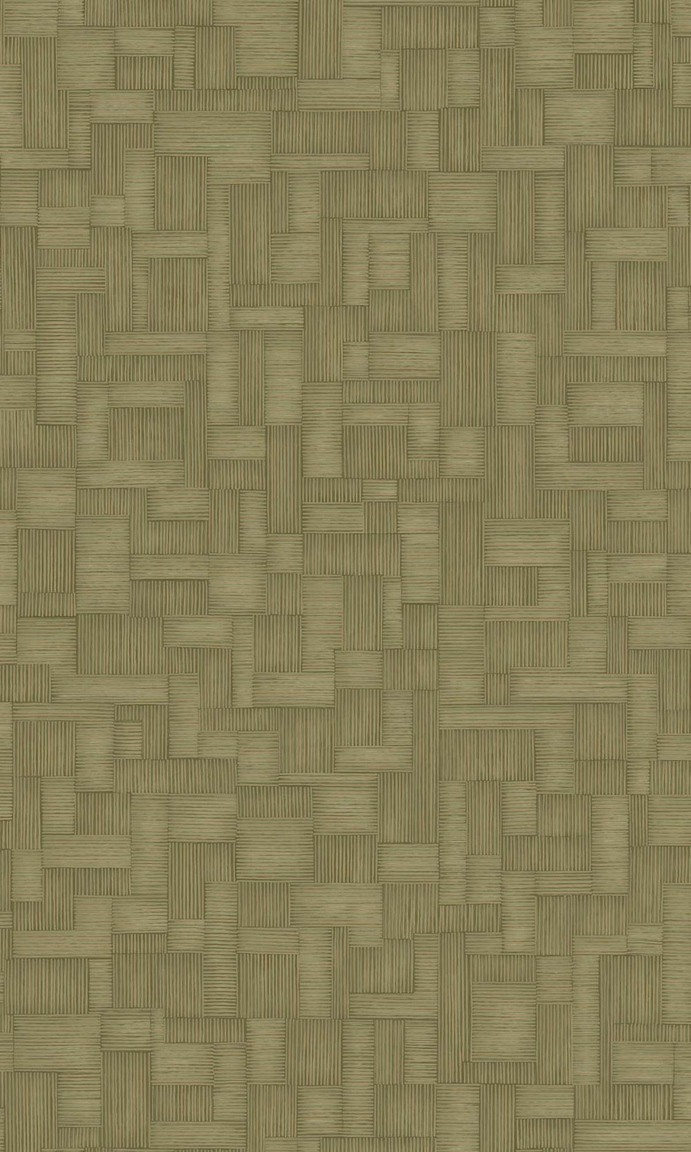 Terran Khaki Rattan Parquet Wallpaper R10446