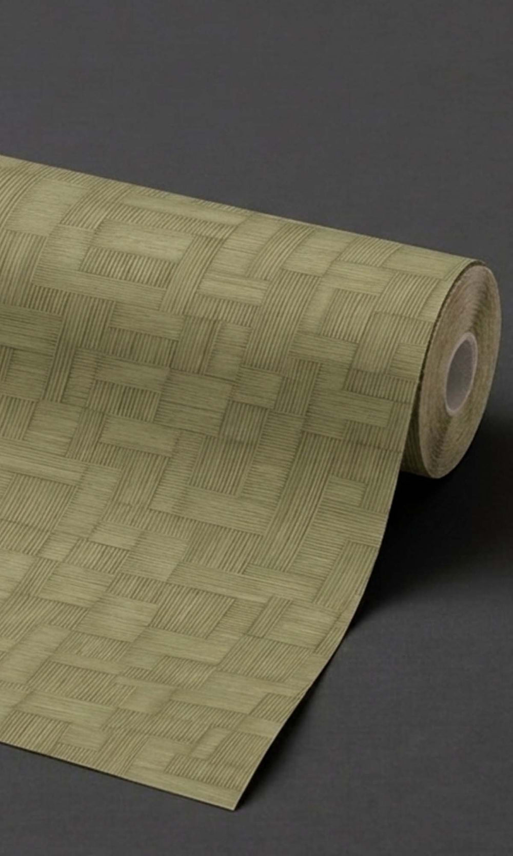 Terran Khaki Rattan Parquet Wallpaper R10446