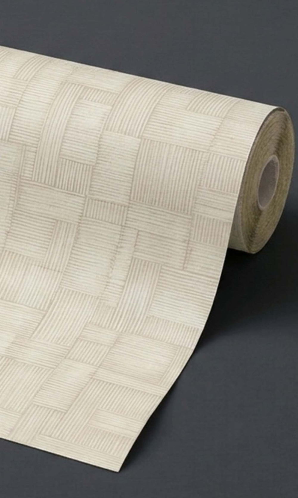 Cozy Cream Rattan Parquet Wallpaper R10447