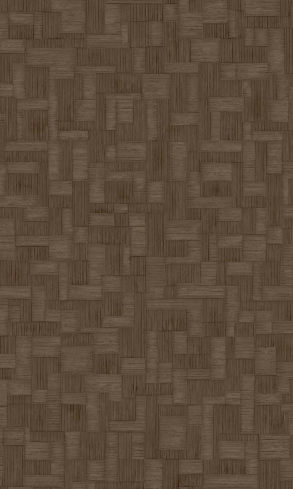 Roko Brown Rattan Parquet Wallpaper R10449