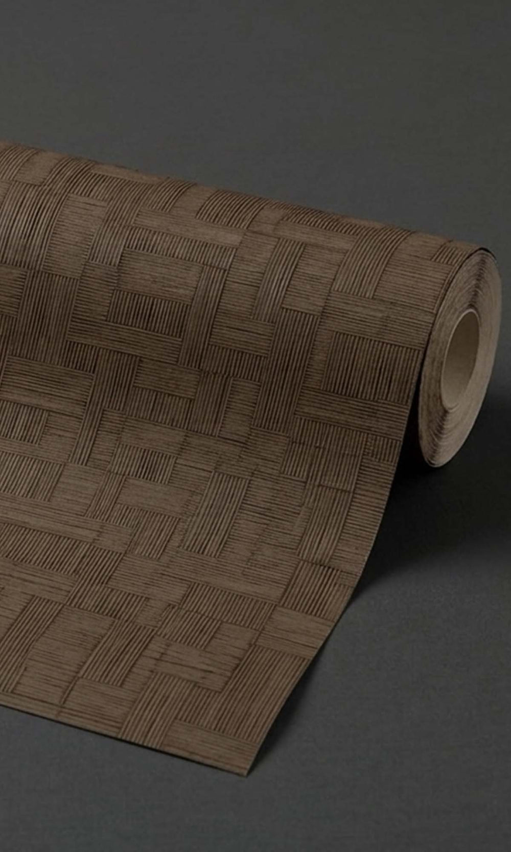 Roko Brown Rattan Parquet Wallpaper R10449
