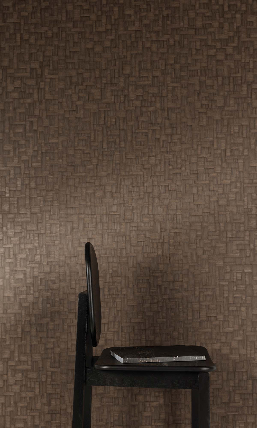 Roko Brown Rattan Parquet Wallpaper R10449