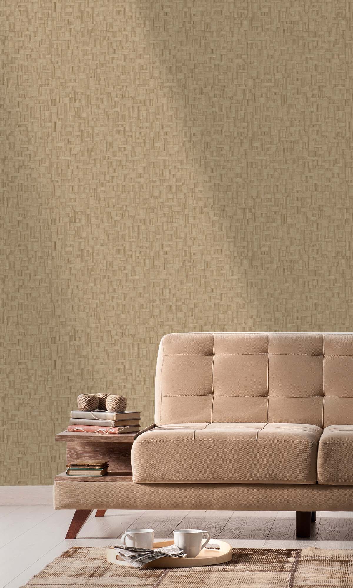 Montecito Rattan Parquet Wallpaper R10450