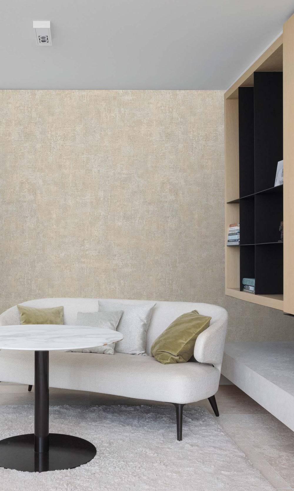 Gypsum Sand Polished Plaster Wallpaper R10452