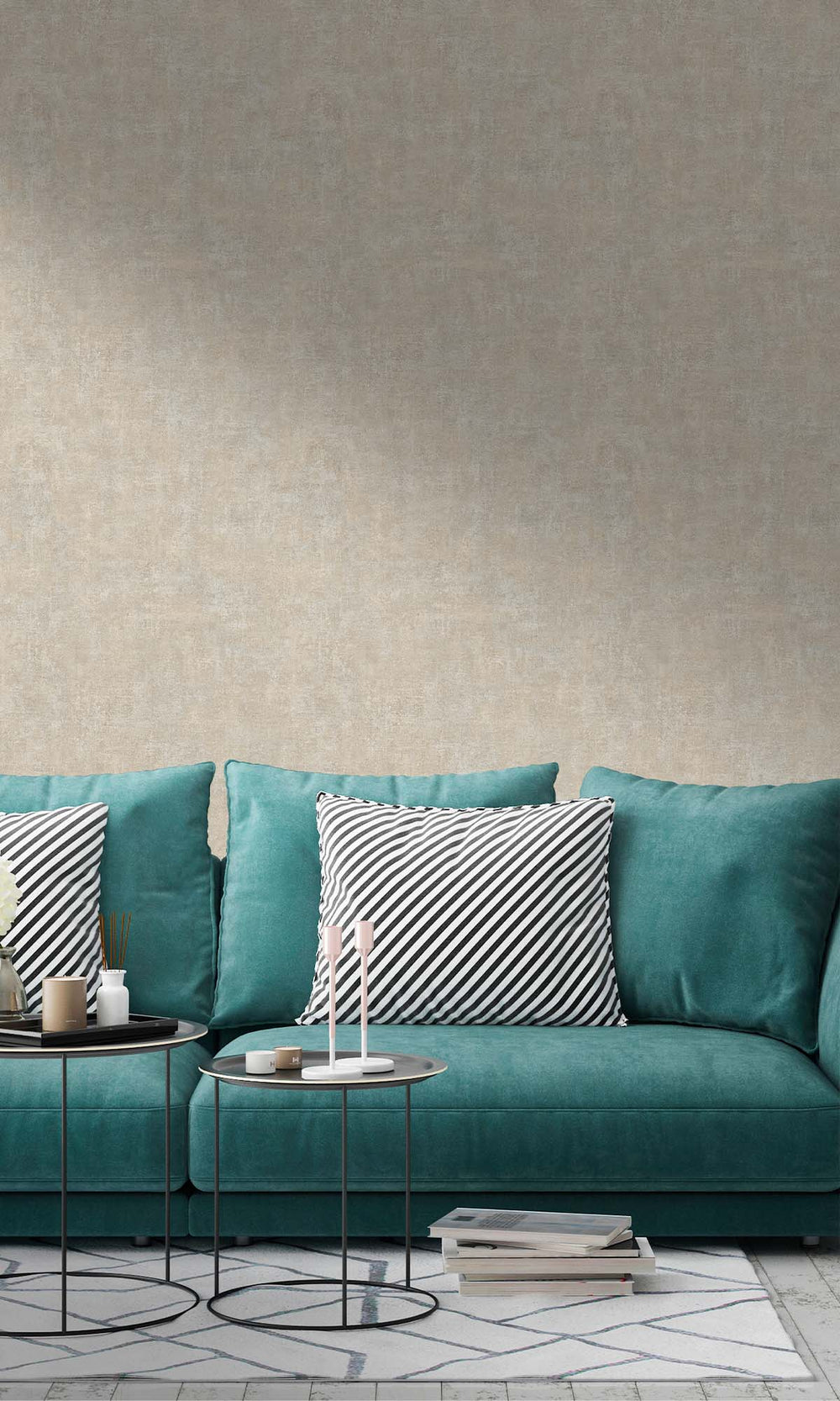 Gypsum Sand Polished Plaster Wallpaper R10452