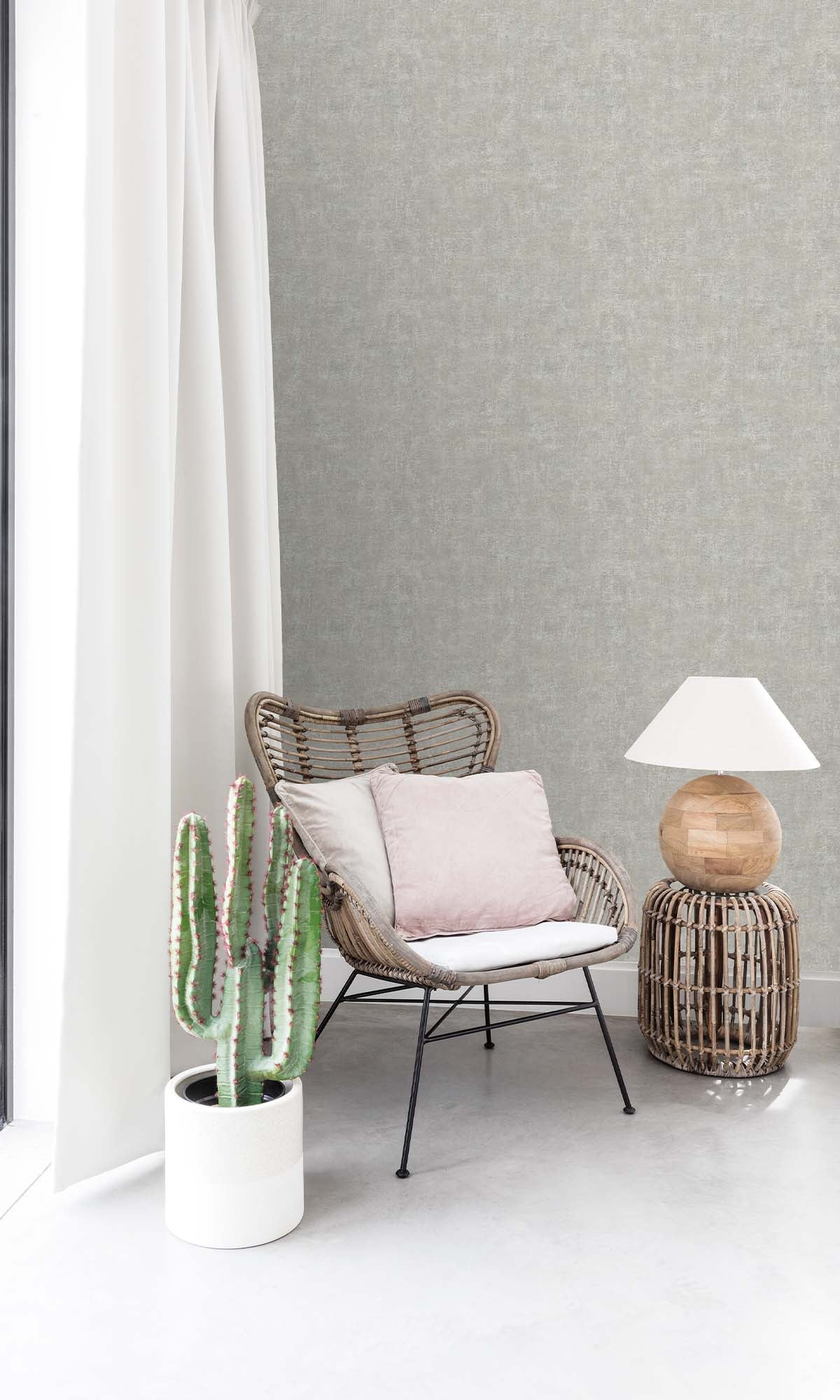Grey Jade Polished Plaster Wallpaper R10453