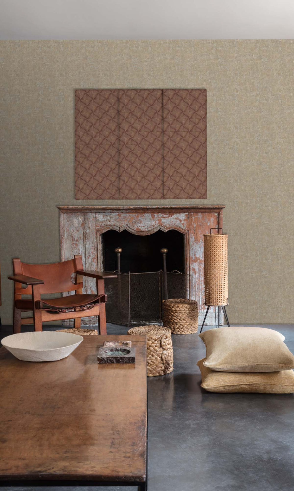 Weathered Wood Polished Plaster Wallpaper R10454