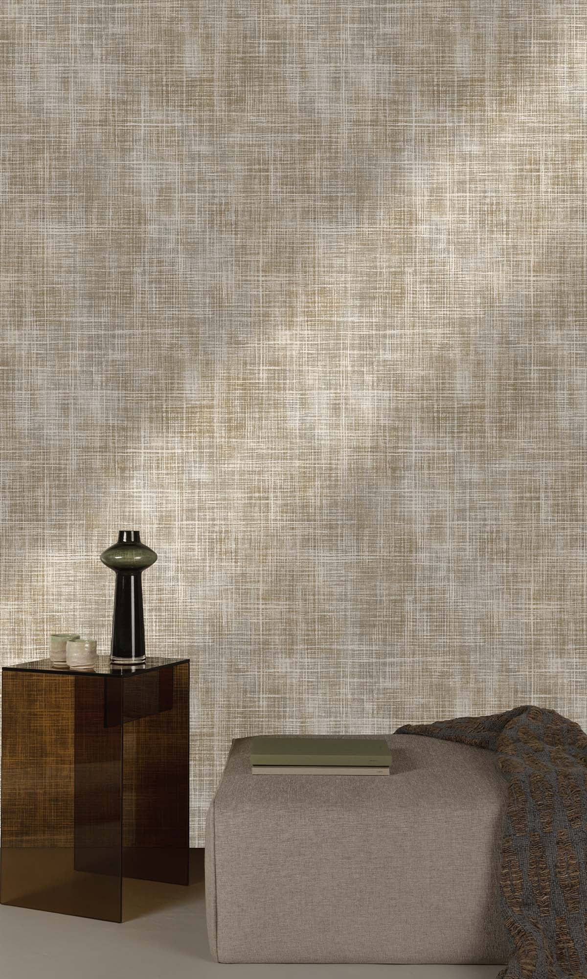 Tranquil Taupe Trompe-loeil Print Wallpaper R10455