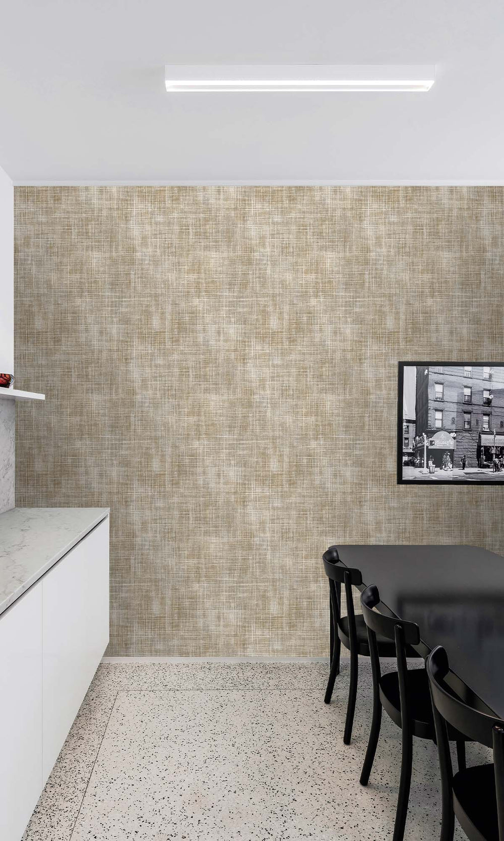 Tranquil Taupe Trompe-loeil Print Wallpaper R10455