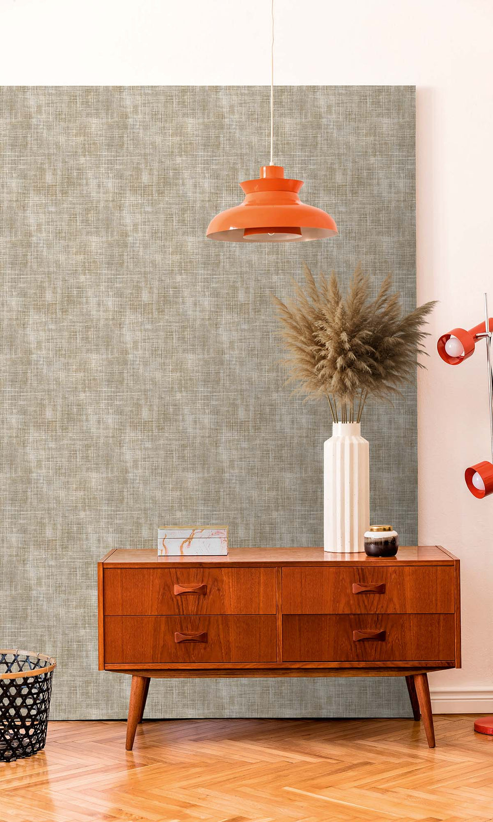 Tranquil Taupe Trompe-loeil Print Wallpaper R10455