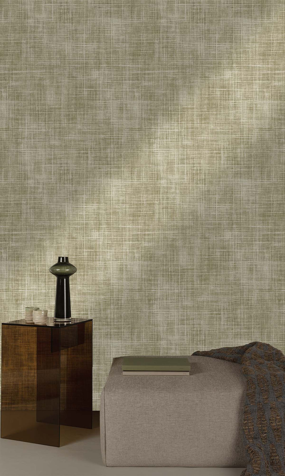 Prairie Sage Trompe-loeil Print Wallpaper R10456